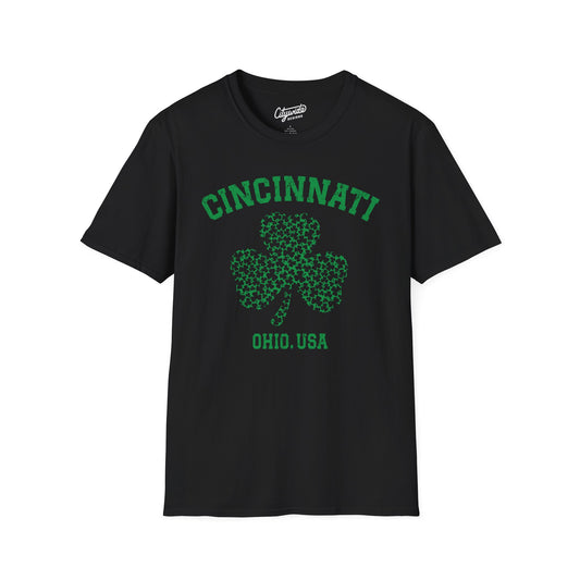 Cincinnati St Patricks Day Shirt, Big Shamrock Made of Mini Clovers