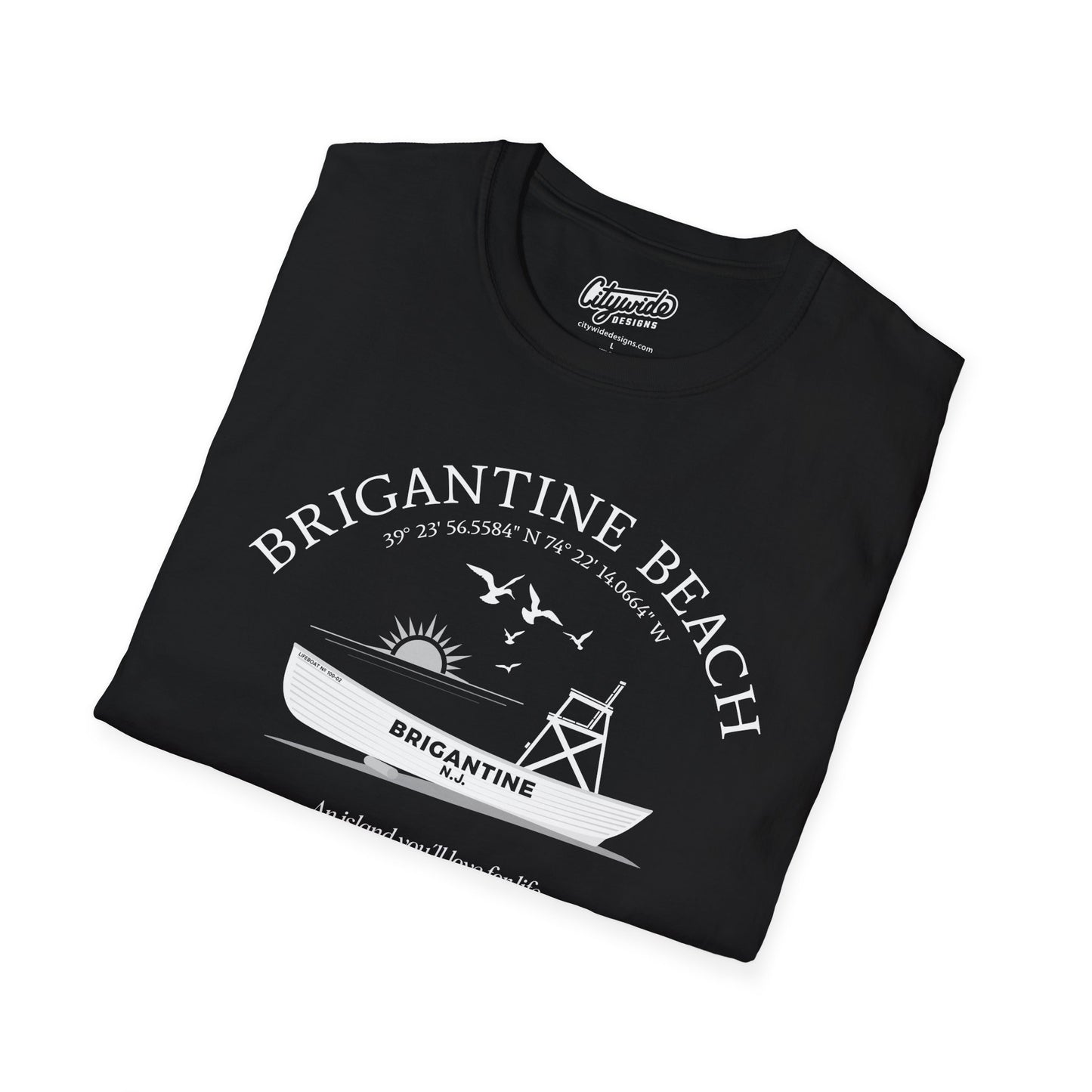 Brigantine, NJ, Beach Patrol Boat, An Island You'll Love For Life T-Shirt