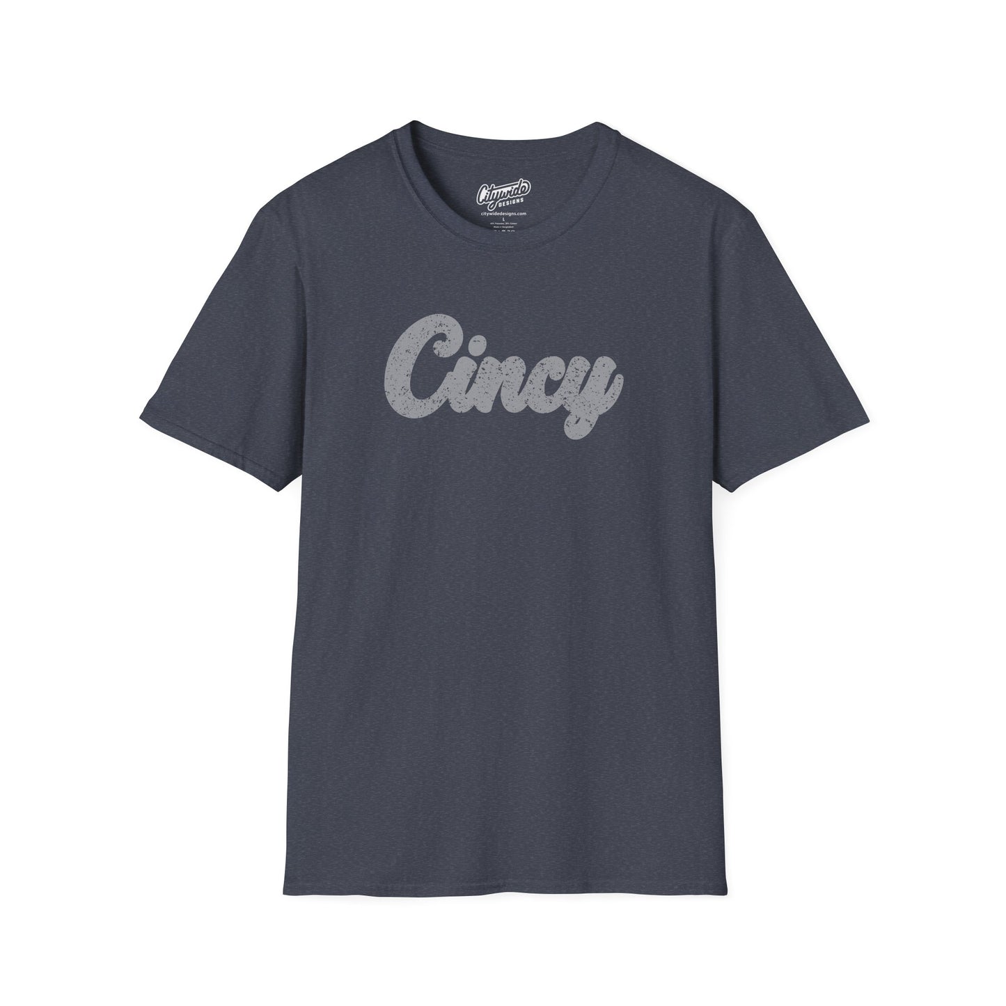 Cincy Grunge Tee – Ghosted White Cincinnati Style Shirt