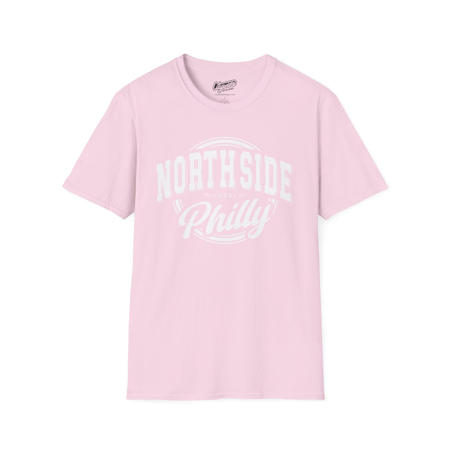 North Side Philly, Arched & Script Text, Philadelphia Graphic Tee