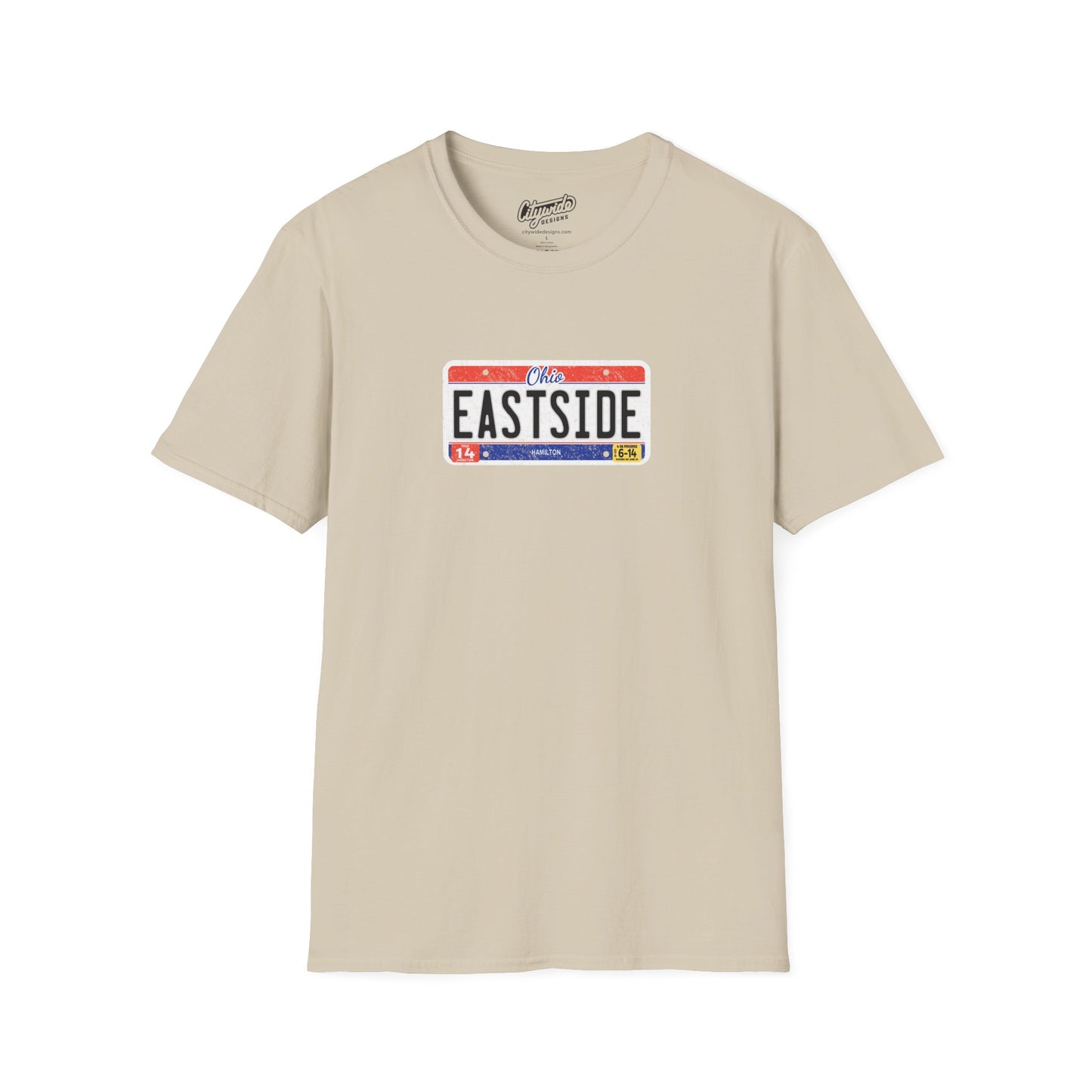 Ohio Personalized License Plate Graphic Tee with Football Text