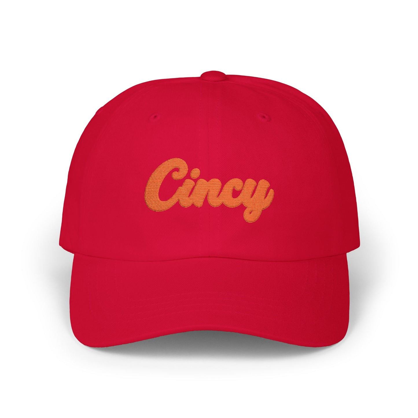 Cincy Dad Cap – Embroidered Script Baseball Hat (Cincinnati Fan)