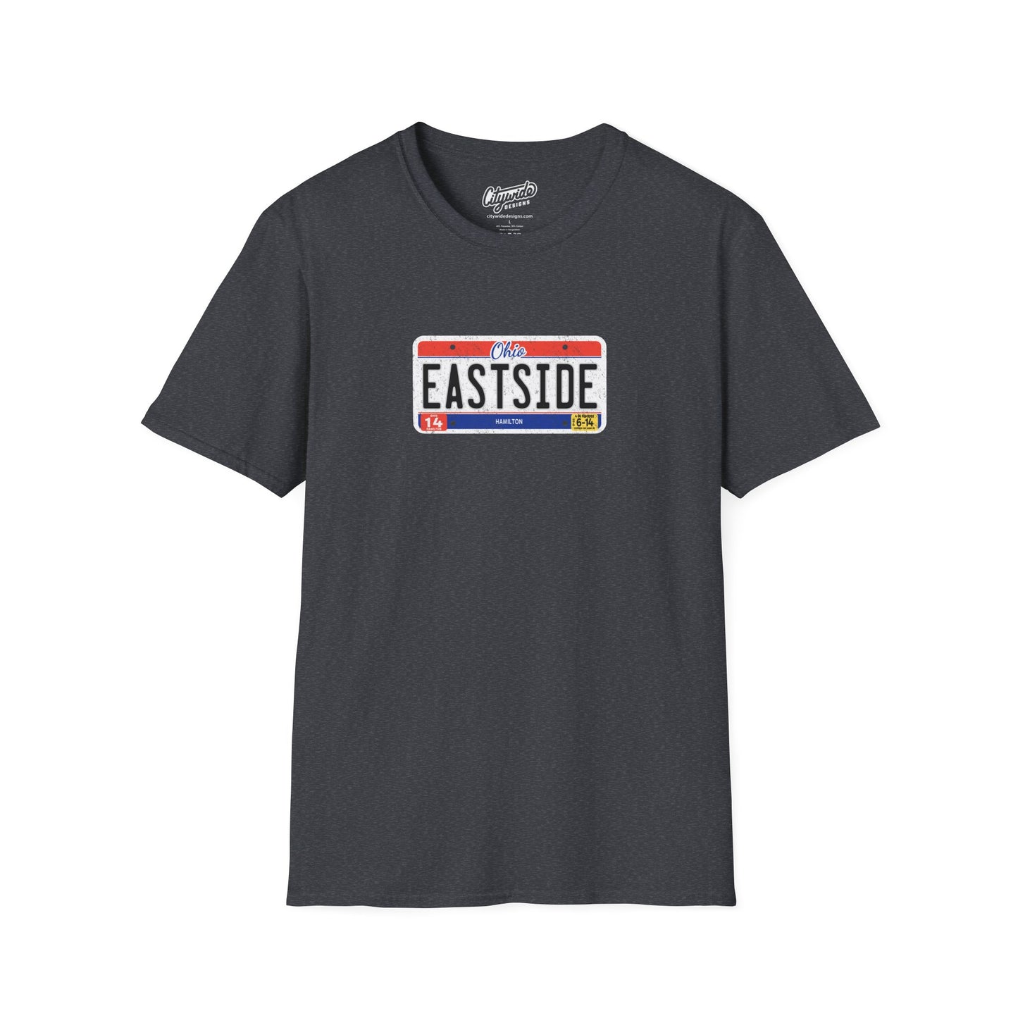 Ohio Personalized License Plate Graphic Tee with Football Text