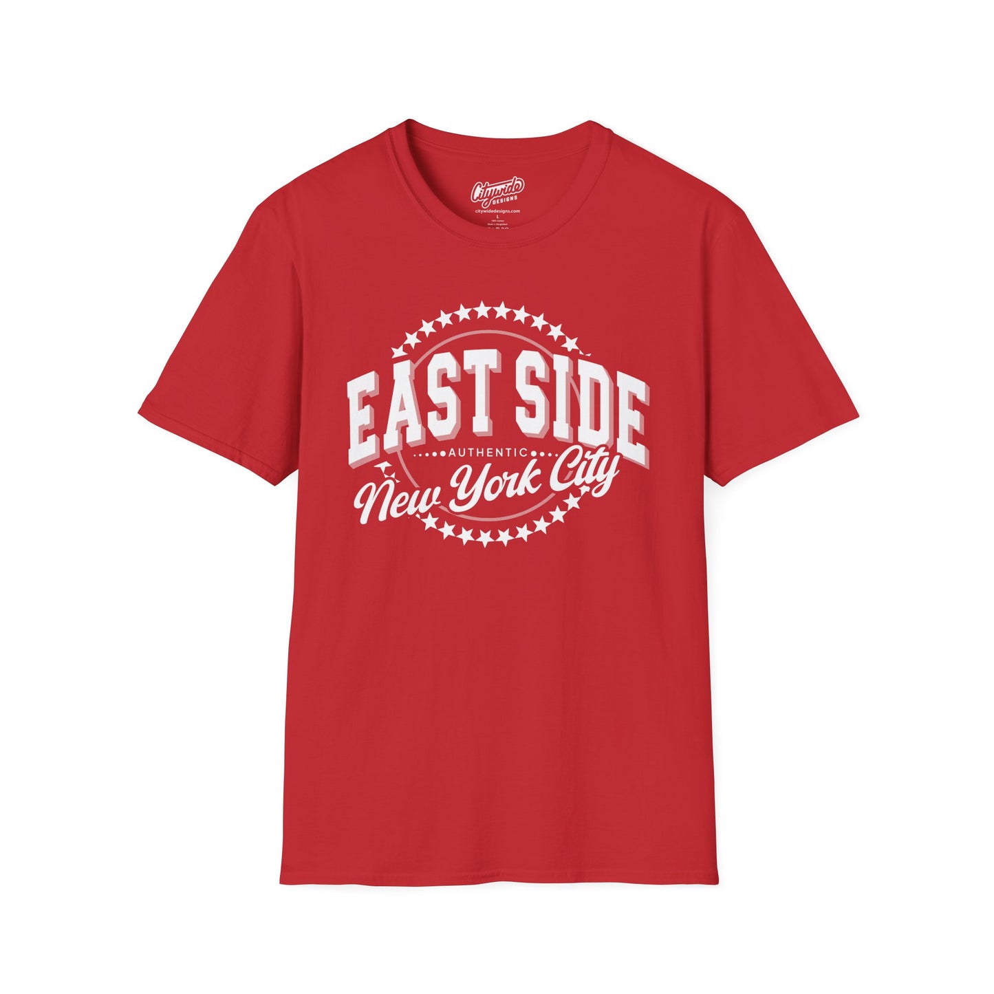 East Side, New York City Graphic Tee with Circle of Stars