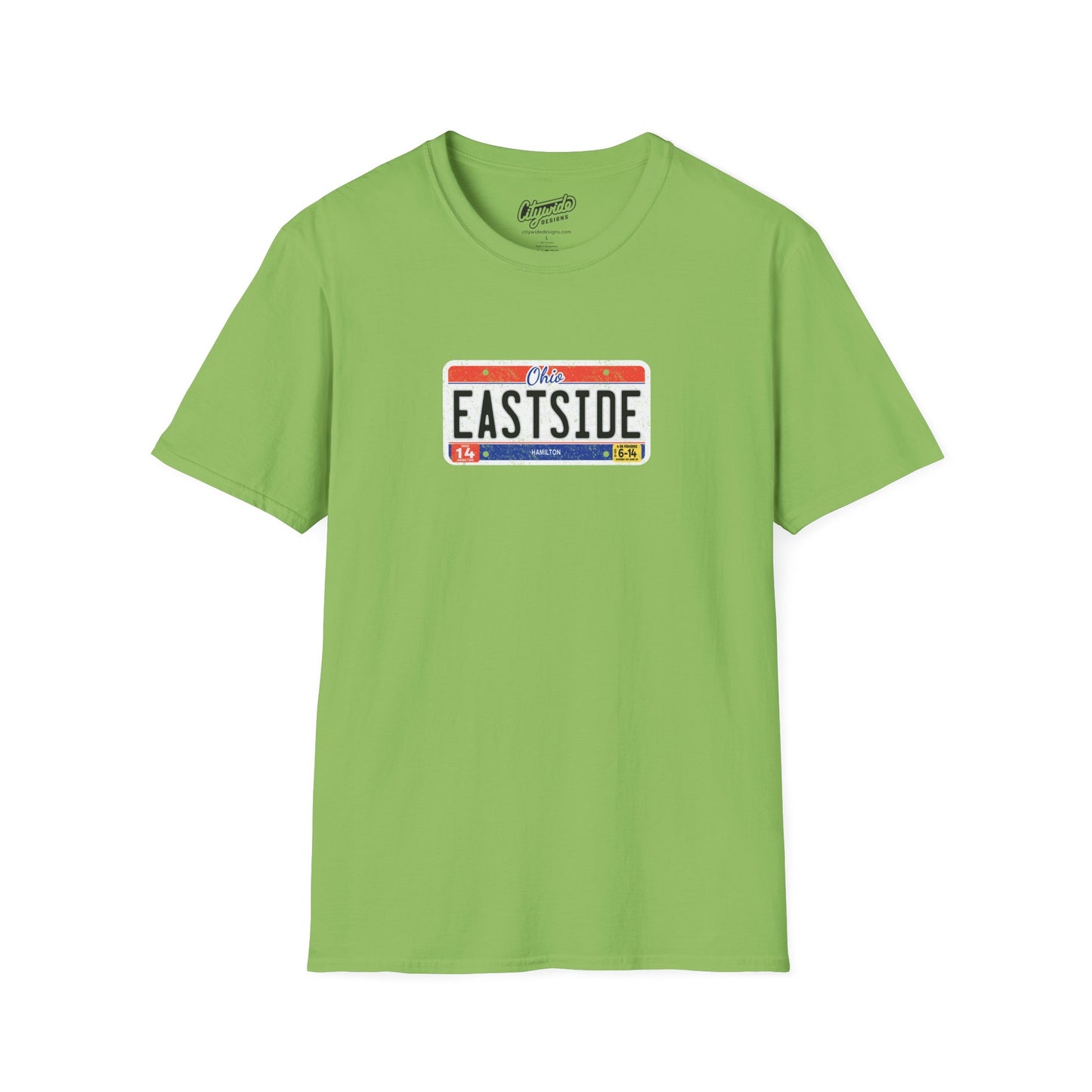 Ohio Personalized License Plate Graphic Tee with Football Text
