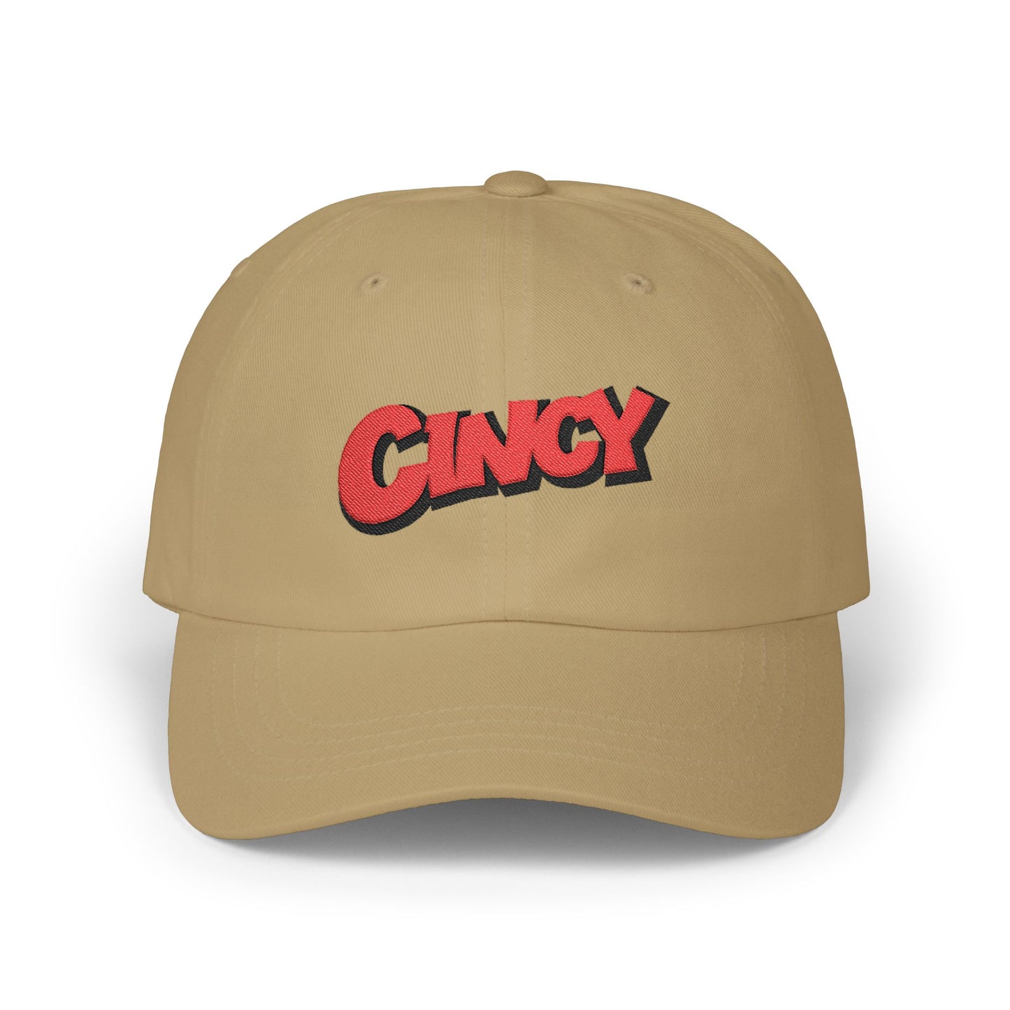 Cincy Jungle Pop Cap – Embroidered Script Baseball Hat (Cincinnati Fan)
