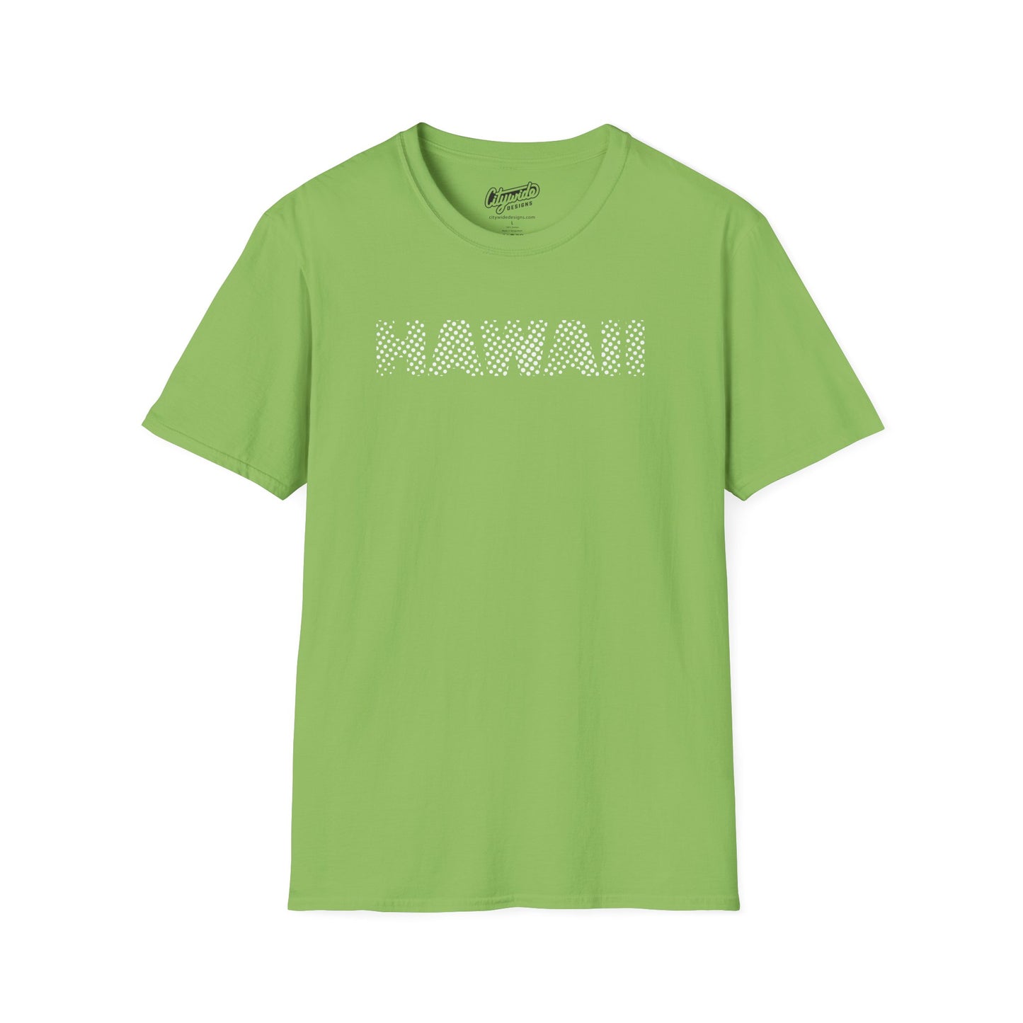 Hawaii Pop Art Design Graphic Tee, Created from Halftone Dots Text