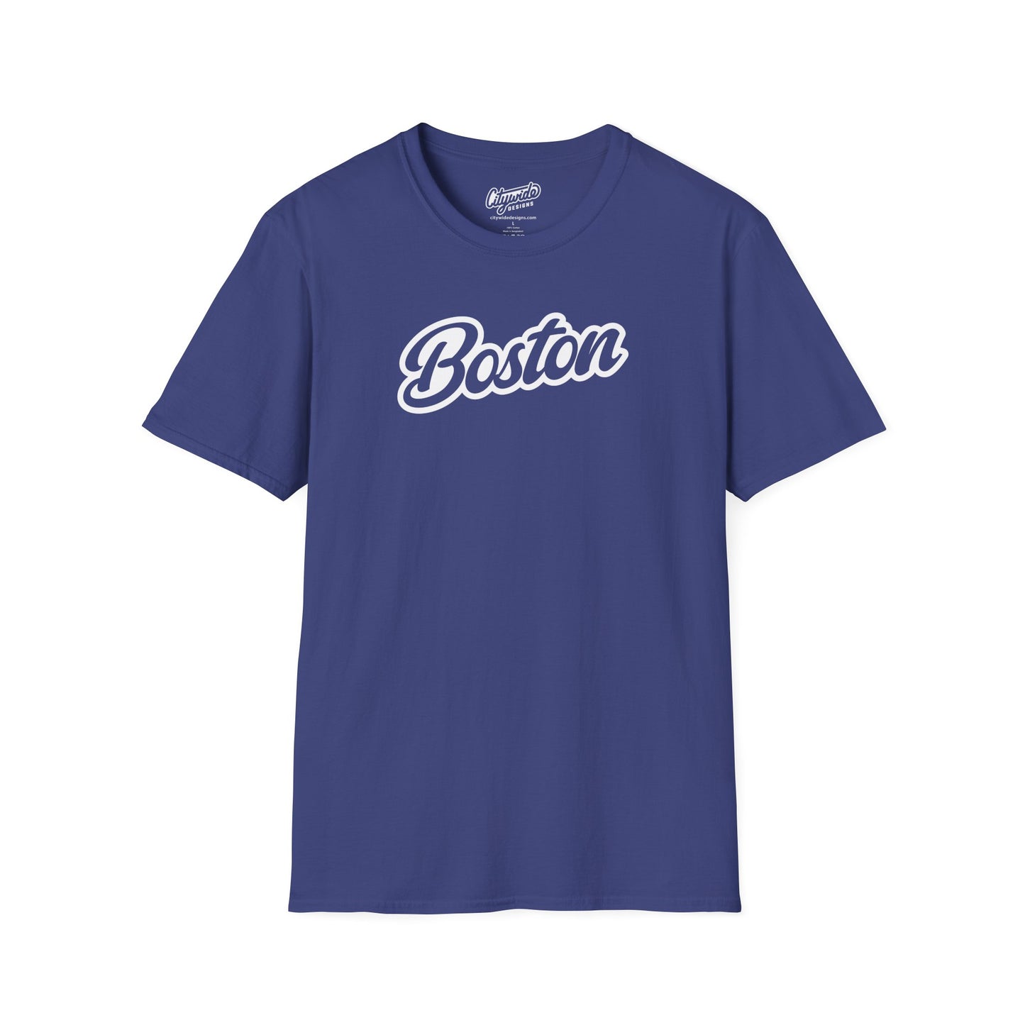 Boston, MA Classic Script Text Stylish T-Shirt