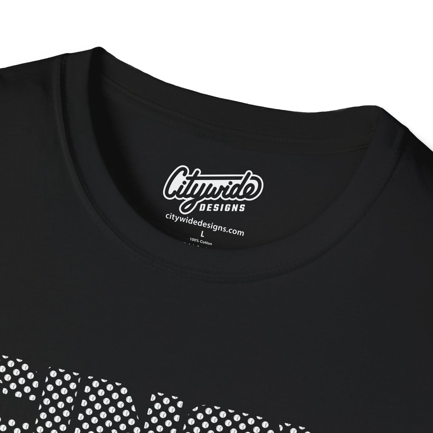 CINCY Created From Small Patterned Baseball Design Graphic Tee