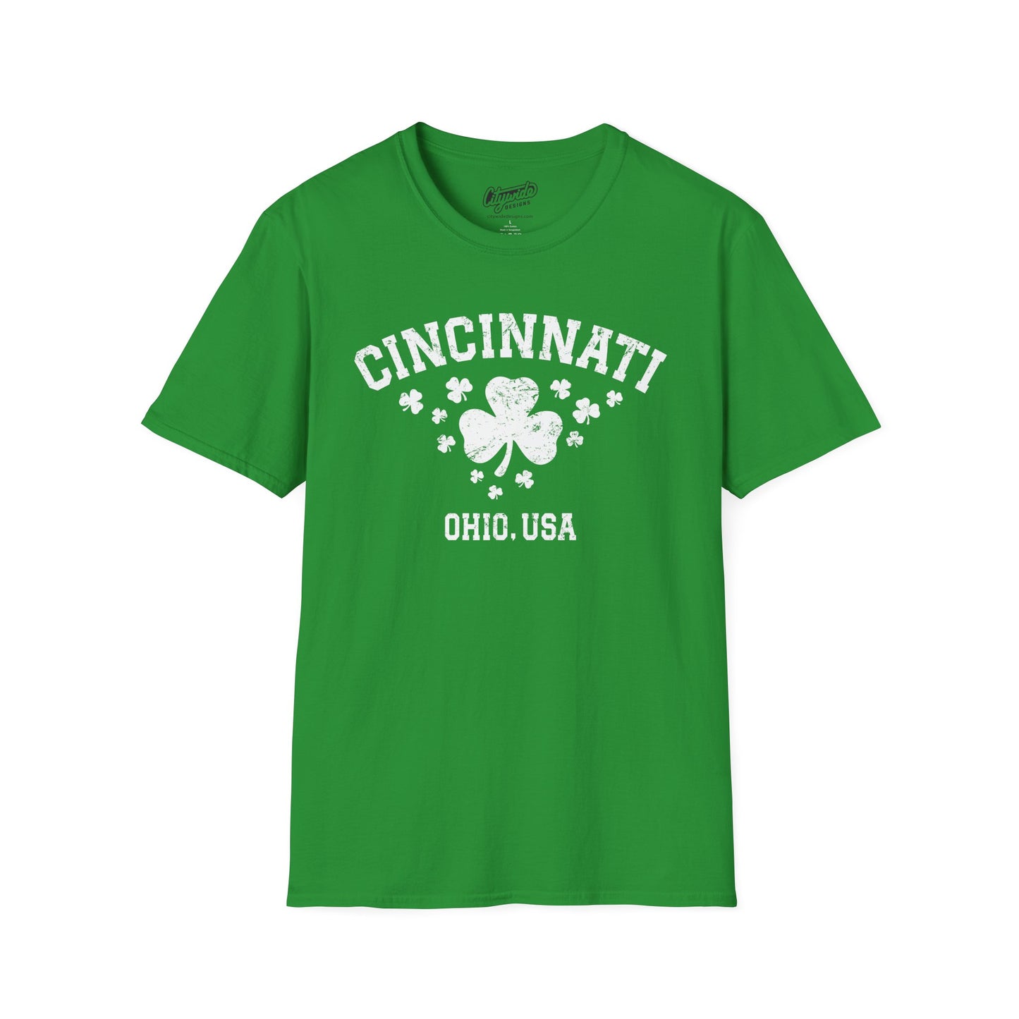 Cincinnati Shamrock T-Shirt | Lucky 12 Shamrocks City Design